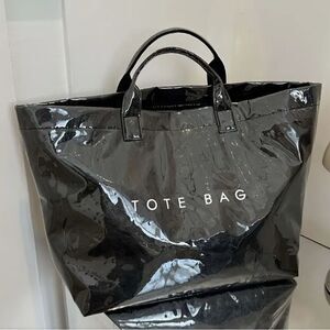 Black Glossy Tote Bag